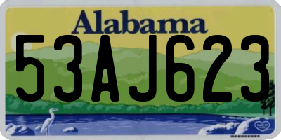 AL license plate 53AJ623