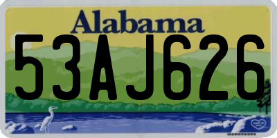 AL license plate 53AJ626