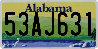 AL license plate 53AJ631