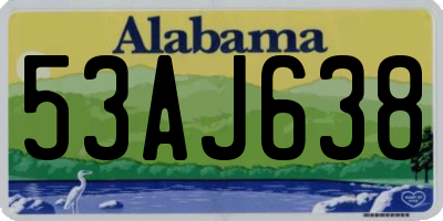 AL license plate 53AJ638