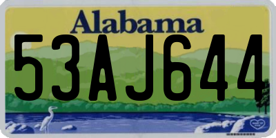 AL license plate 53AJ644
