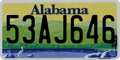 AL license plate 53AJ646