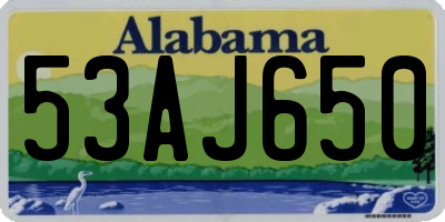 AL license plate 53AJ650