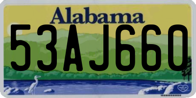 AL license plate 53AJ660
