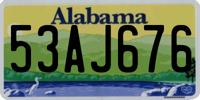 AL license plate 53AJ676