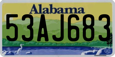 AL license plate 53AJ683