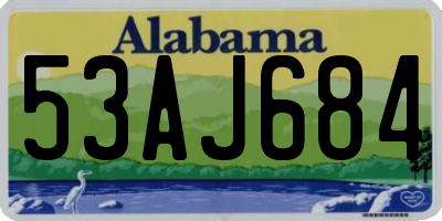 AL license plate 53AJ684