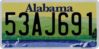 AL license plate 53AJ691