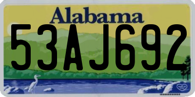 AL license plate 53AJ692