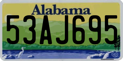 AL license plate 53AJ695