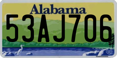 AL license plate 53AJ706