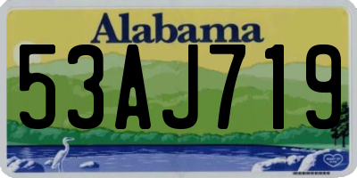 AL license plate 53AJ719