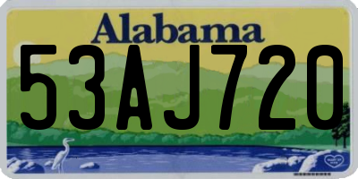 AL license plate 53AJ720