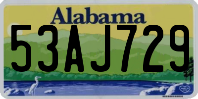 AL license plate 53AJ729