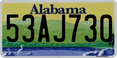 AL license plate 53AJ730