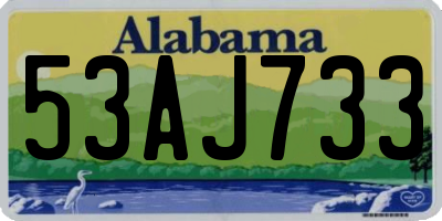 AL license plate 53AJ733
