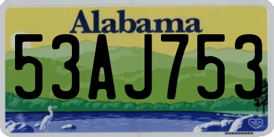 AL license plate 53AJ753
