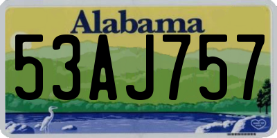 AL license plate 53AJ757