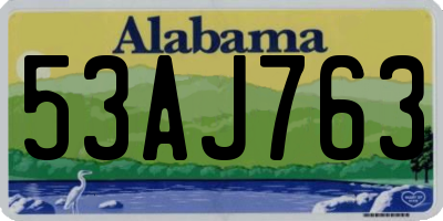 AL license plate 53AJ763