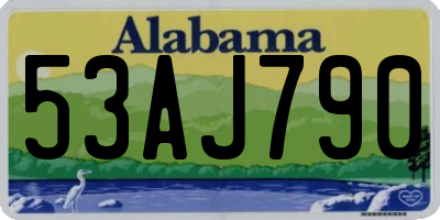 AL license plate 53AJ790