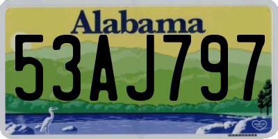 AL license plate 53AJ797