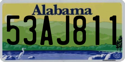 AL license plate 53AJ811