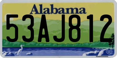 AL license plate 53AJ812
