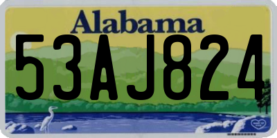 AL license plate 53AJ824