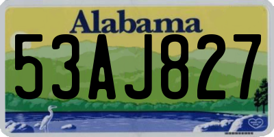AL license plate 53AJ827