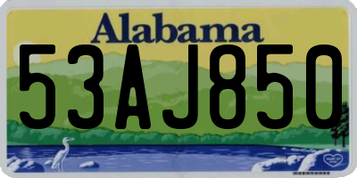 AL license plate 53AJ850