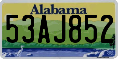 AL license plate 53AJ852