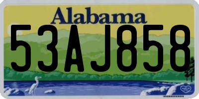 AL license plate 53AJ858