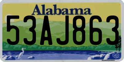 AL license plate 53AJ863