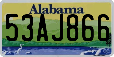 AL license plate 53AJ866