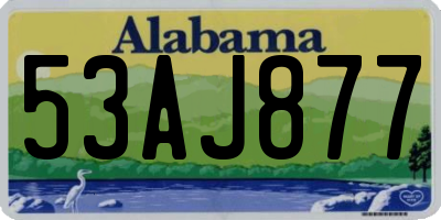 AL license plate 53AJ877