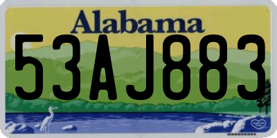AL license plate 53AJ883
