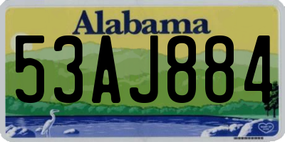 AL license plate 53AJ884