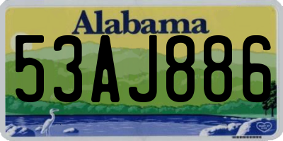 AL license plate 53AJ886