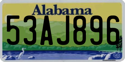 AL license plate 53AJ896