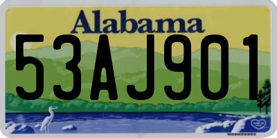 AL license plate 53AJ901
