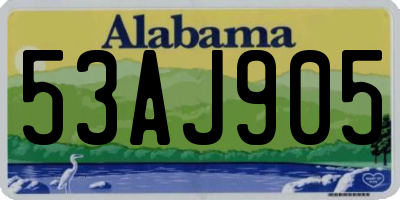 AL license plate 53AJ905