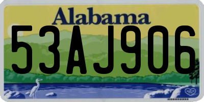 AL license plate 53AJ906