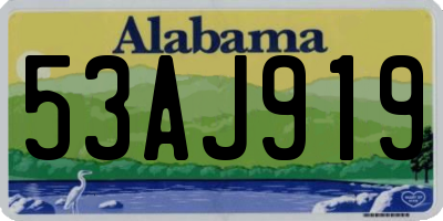 AL license plate 53AJ919