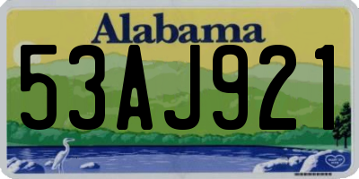 AL license plate 53AJ921