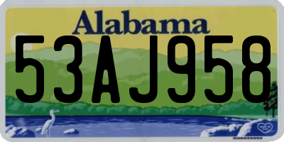 AL license plate 53AJ958