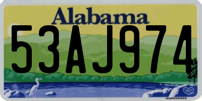 AL license plate 53AJ974
