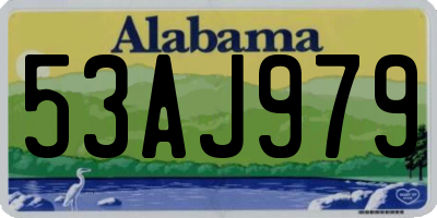AL license plate 53AJ979