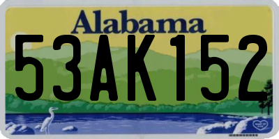 AL license plate 53AK152