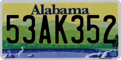 AL license plate 53AK352