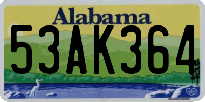 AL license plate 53AK364